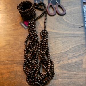 Paparazzi Brown Wooden Beaded Necklace